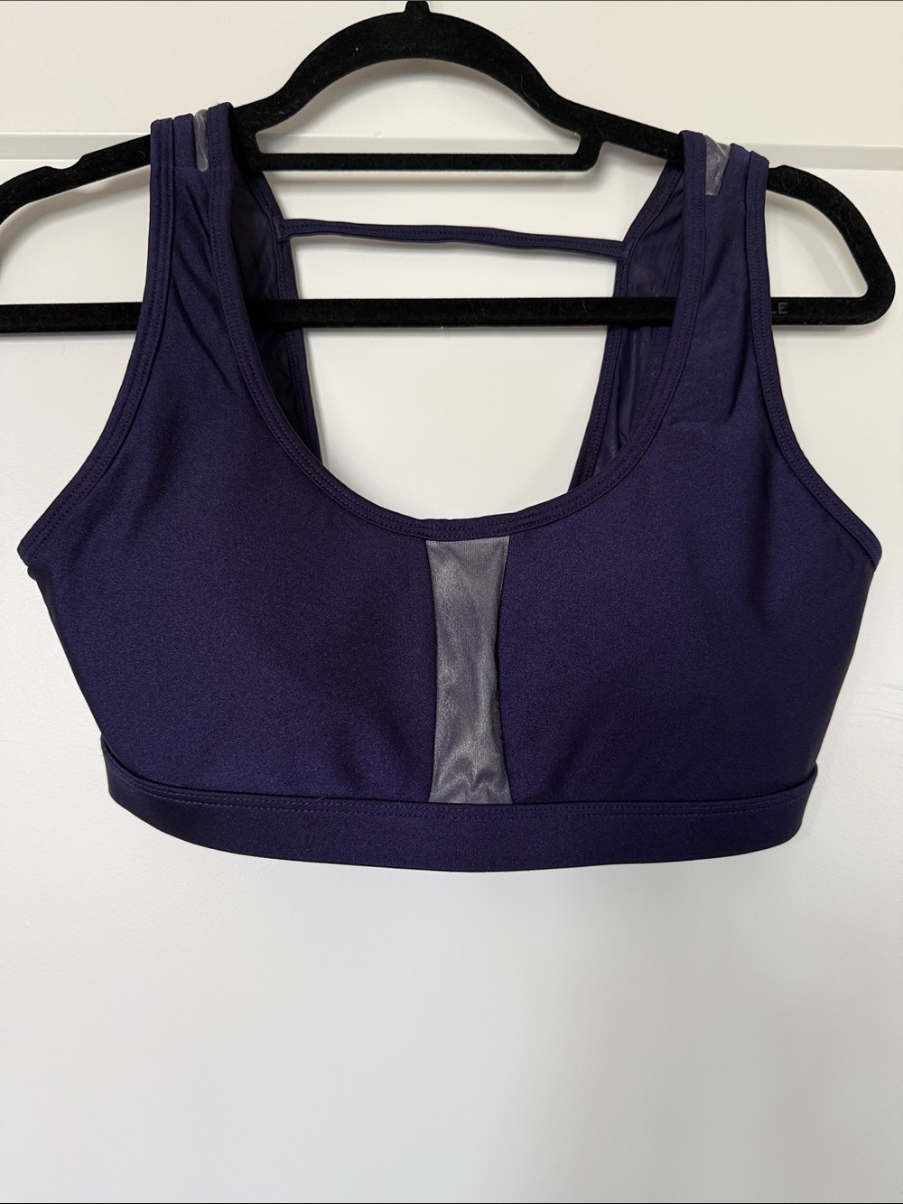 Purple Sports Bra with Strappy Back